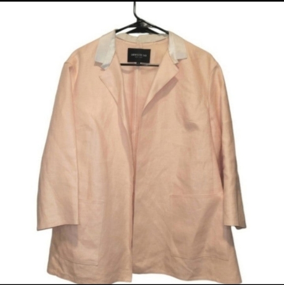 Lafayette 148 New York Lapal Linen Blazer Womens Size Small - Picture 1 of 5